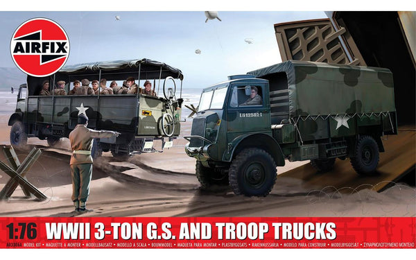 Airfix 1/76 WWII 3-Ton G.S. and Troop Trucks
