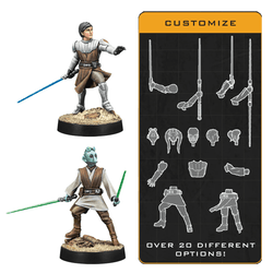 Atomic Mass Games Star Wars Legion - Galactic Republic - Commander Expansion - Customisable Jedi General & Knight