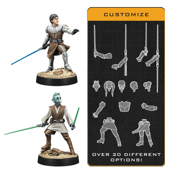 Atomic Mass Games Star Wars Legion - Galactic Republic - Commander Expansion - Customisable Jedi General & Knight