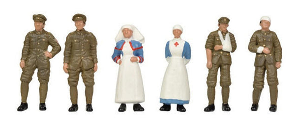Bachmann WWI Medical Staff & Soldiers Set of 6 Figures
