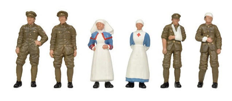 Bachmann WWI Medical Staff & Soldiers Set of 6 Figures