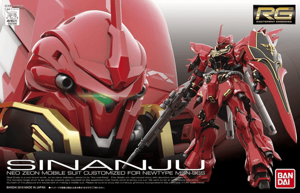 Bandai Gundam Real Grade (RG) 1/144 MSN-06S Sinanju