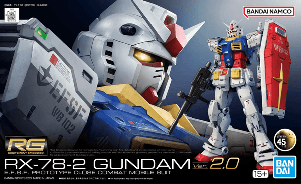 Bandai Gundam Real Grade (RG) 1/144 RX-78-2 Gundam (Version 2.0)