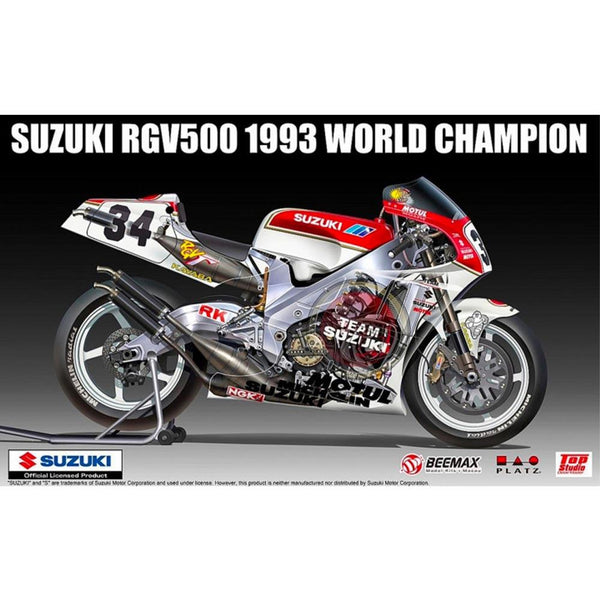 Beemax Suzuki 1/12 RGV500 1993 World Champion Moto 500 Model Kit