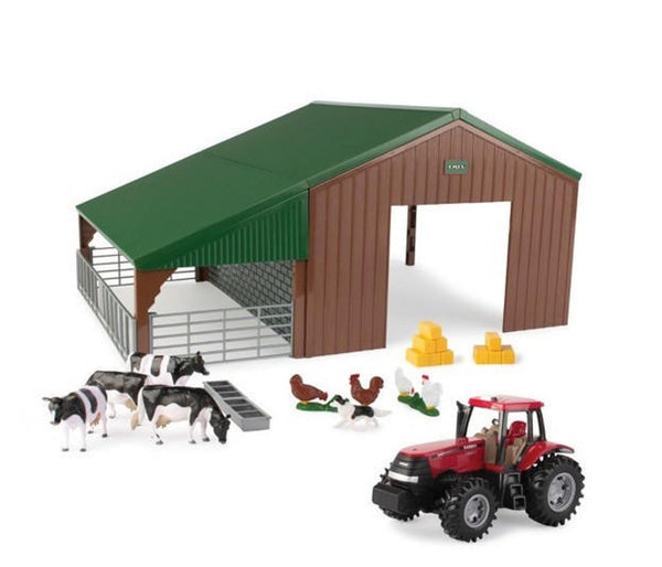 Britains 1/32 Farm Building Set with Case Tractor