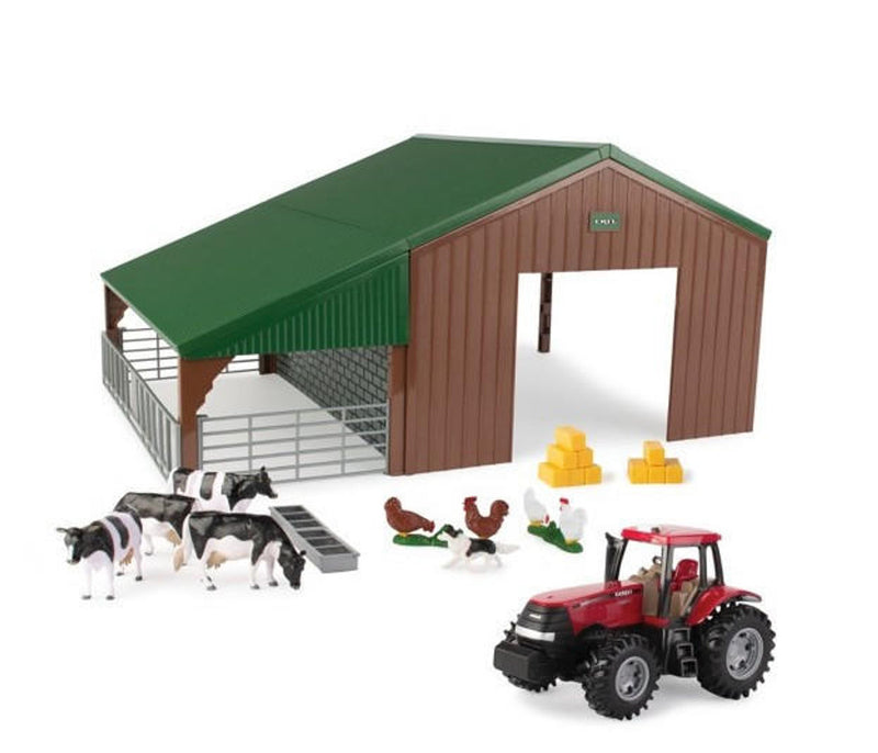Britains 1/32 Farm Building Set with Case Tractor