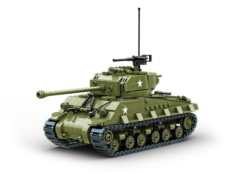 Build Army 1/33 M4A3E8 Sherman Easy Eight Medium Tank