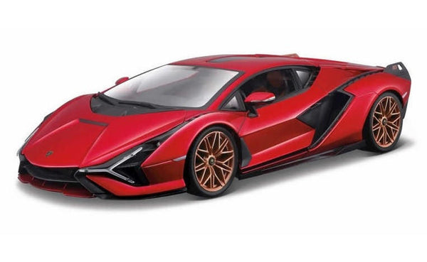 Burago 1/18 Lamborghini Sian Red Diecast Model
