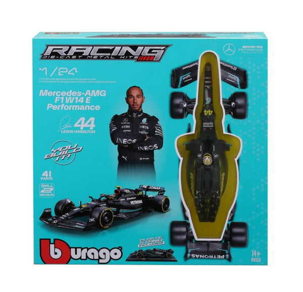 Burago 1/24 F1 MB W14 2023 Hamilton Diecast Model Kit