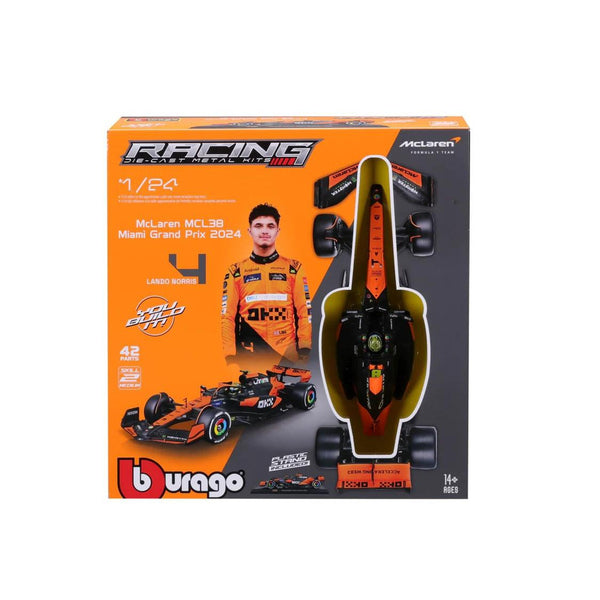 Burago 1/24 F1 McLaren MCL38 2024 Norris Diecast Model Kit