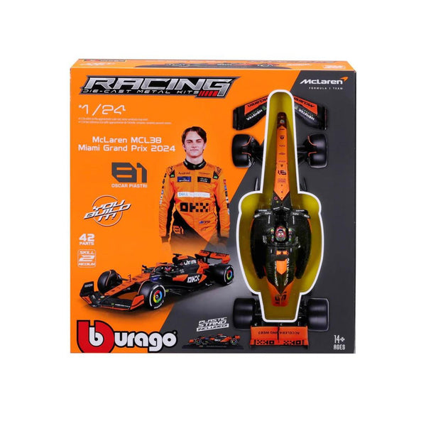Burago 1/24 F1 McLaren MCL38 2024 Piastri Diecast Model Kit