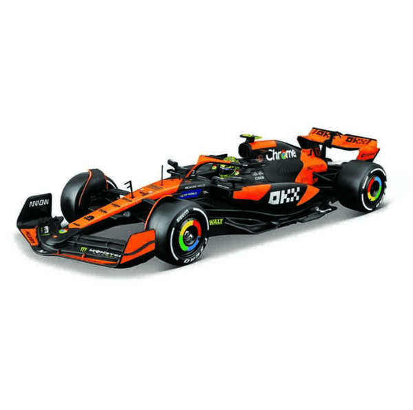 Burago 1/24 F1 McLaren MCL38 2024  With Norris Helmet Figure Diecast Model