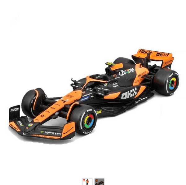 Burago 1/24 F1 McLaren MCL38 2024  With Piastri Figure Diecast Model