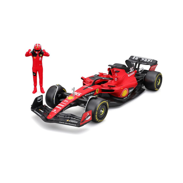 Burago 1/24 Ferrari SF-23 F1 2023 With Leclerc Figure