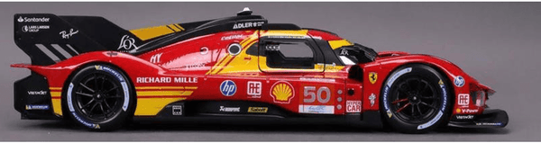 Burago 1/43 Ferrari Racing 499p Le Mans Hypercar 2024 AF Corse #50 Hard Case Diecast Model