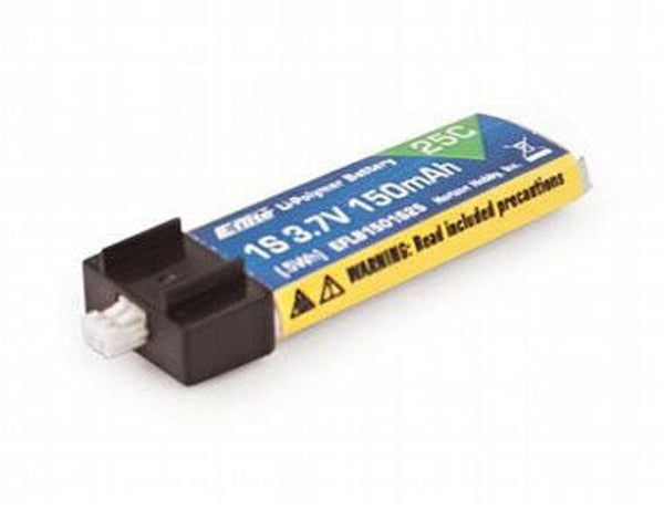 E-Flite 3.7V 150mAh 1-Cell 25C LiPo Battery