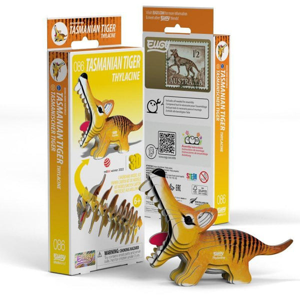 Eugy 86 Tasmanian Tiger (Thylacine) Card 3D Puzzle