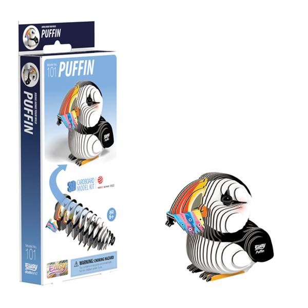 Eugy 101 Puffin Card 3D Puzzle