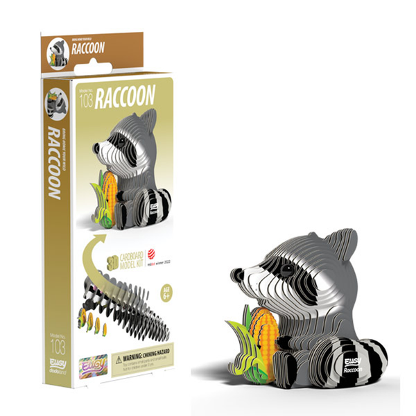 Eugy 103 Raccoon Card 3D Puzzle