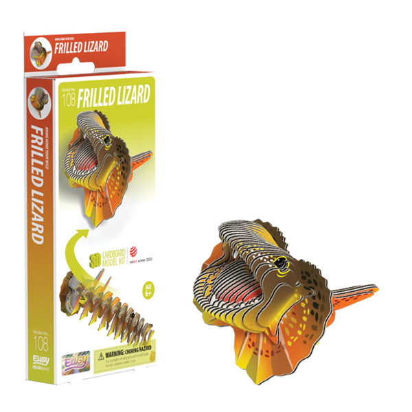 Eugy 108 Frilled Lizard Card 3D Puzzle