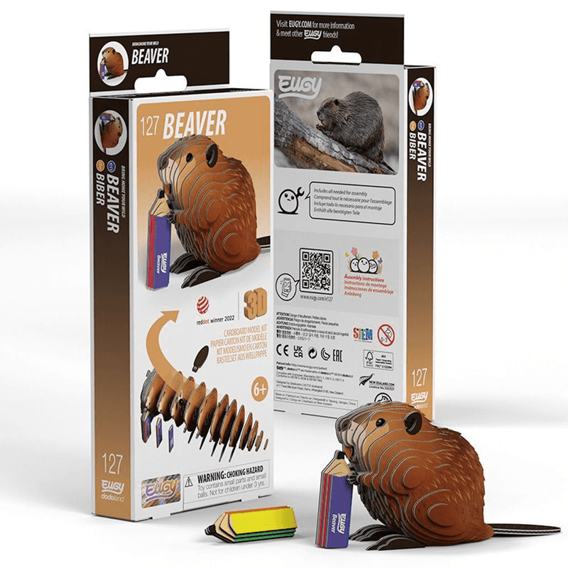 Eugy 127 Beaver Card 3D Puzzle