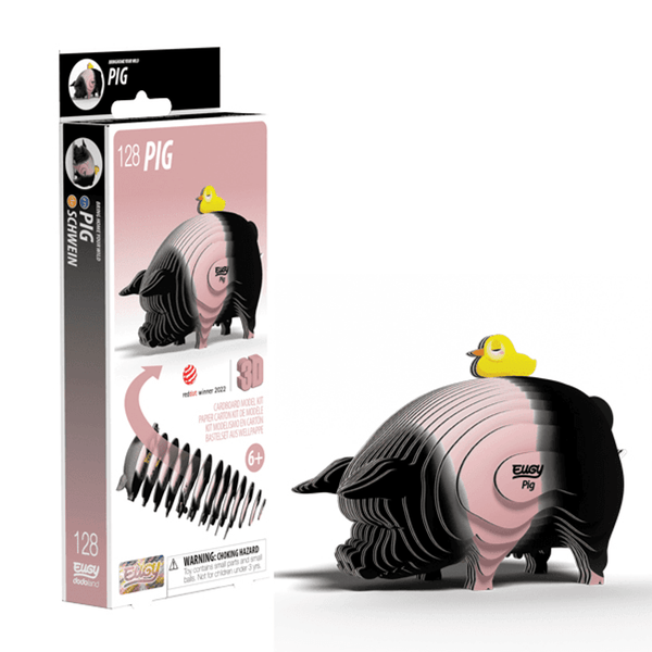 Eugy 128 Pig Card 3D Puzzle