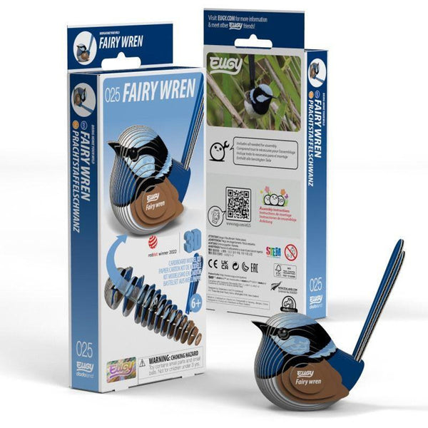 Eugy 25 Fairy wren Card 3D Puzzle