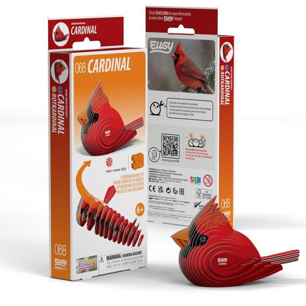 Eugy 68 Cardinal Card 3D Puzzle
