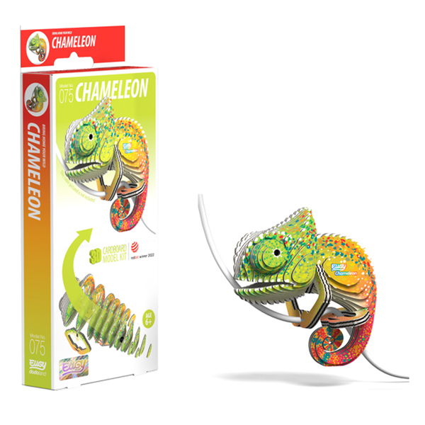 Eugy 75 Chameleon Card 3D Puzzle