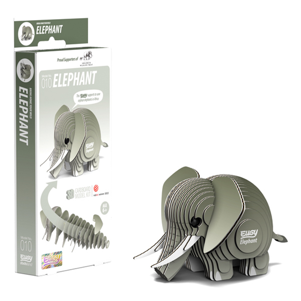 Eugy 10 Elephant Card 3D Puzzle