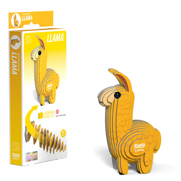 Eugy 34 Llama Card 3D Puzzle