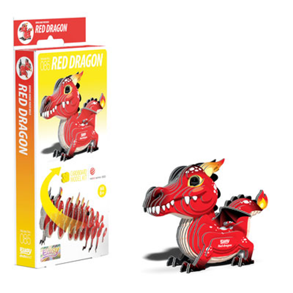 Eugy 85 Red Dragon Card 3D Puzzle