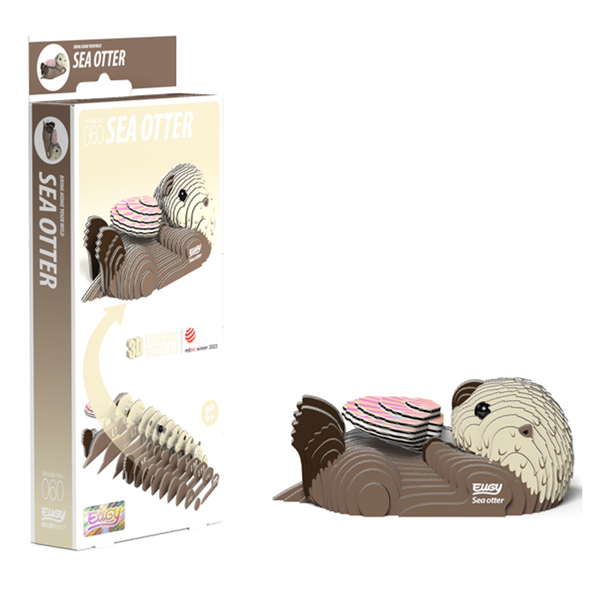Eugy 60 Sea Otter Card 3D Puzzle