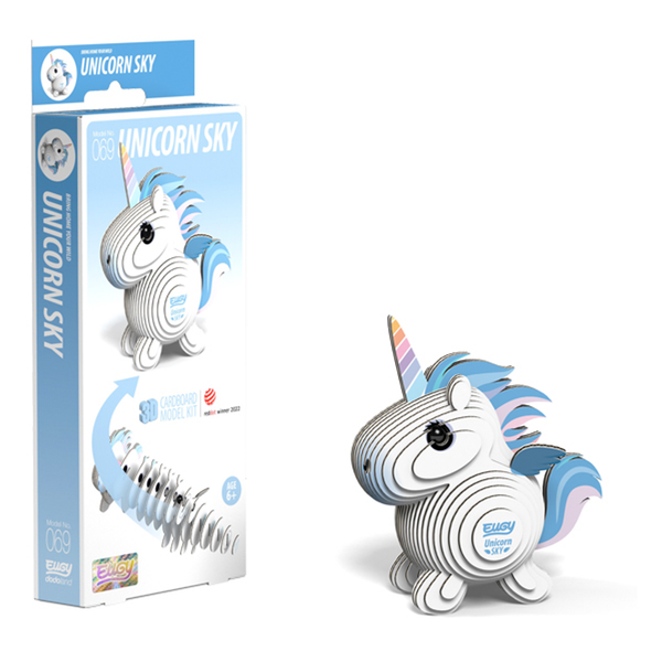 Eugy 69 Unicorn Sky Card 3D Puzzle