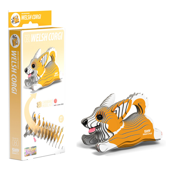 Eugy 80 Welsh Corgi Card 3D Puzzle