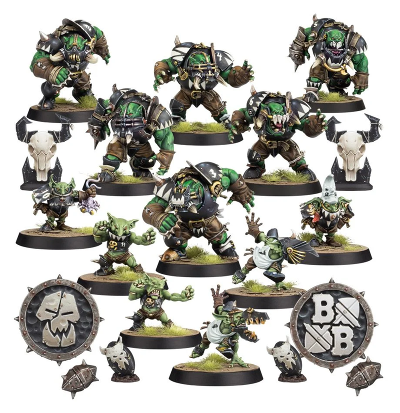 Games Workshop Blood Bowl - Team - Black Orc Team - The Thunder Valley Greenskins