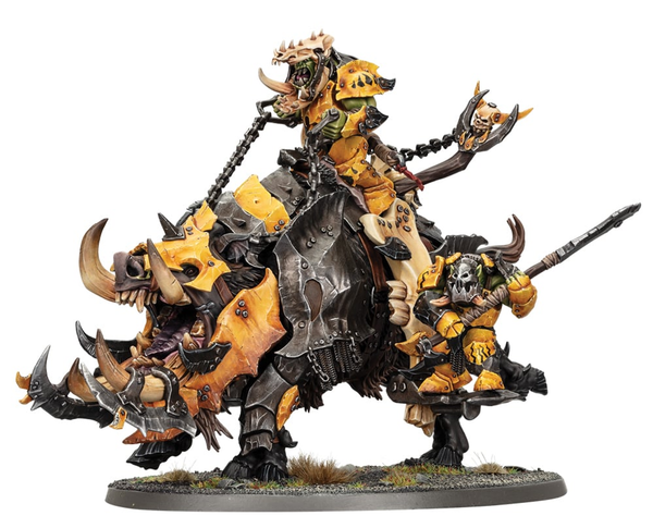 Games Workshop Age of Sigmar - Orruk Warclans - Ironjawz - Tuskboss on Maw-grunta