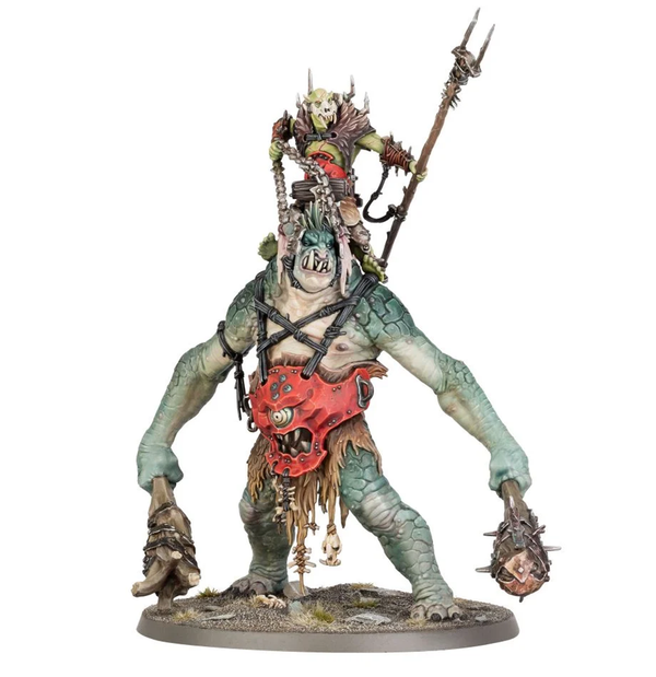 Games Workshop Age of Sigmar - Orruk Warclans - Kruleboyz - Breaka-boss on Mirebrute Troggoth