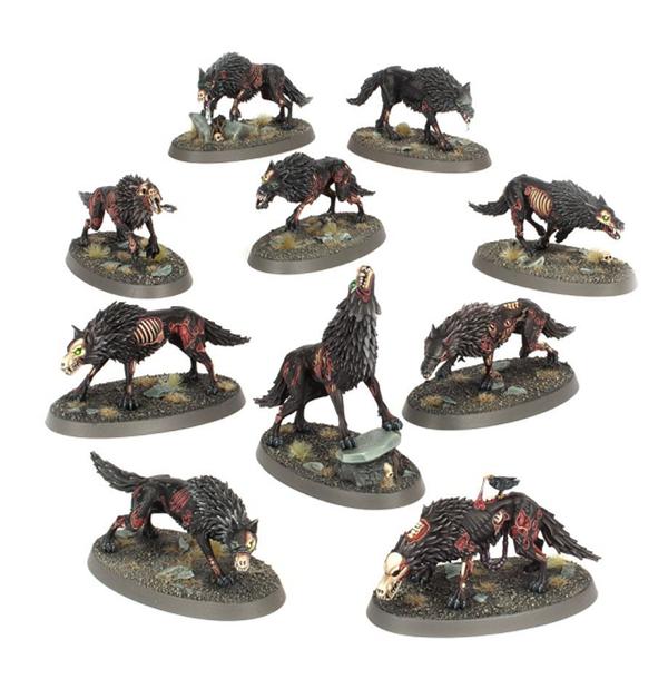 Games Workshop Age of Sigmar - Soulblight Gravelords - Dire Wolves