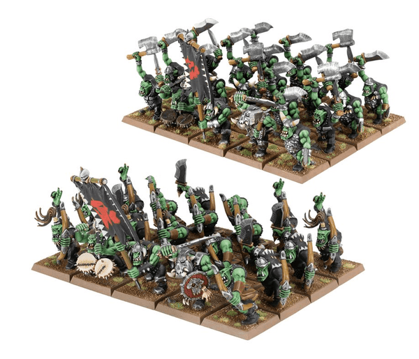 Games Workshop Warhammer The Old World - Orc & Goblin Tribes - Orc Boyz and Arrer Boyz Mob