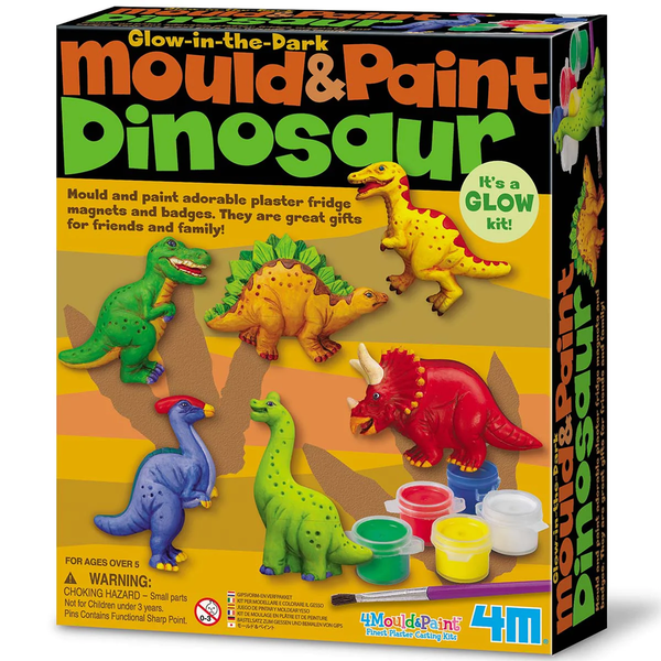 Great Gizmos Glow in the Dark Mould and Paint Dinosaur