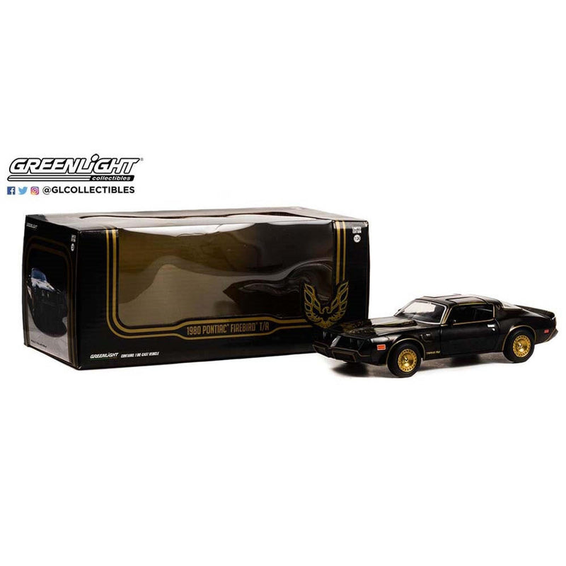 Greenlight 1/24 Pontiac Firebird Trans Am 1977 Starlite Black With Golden Eagle Hood