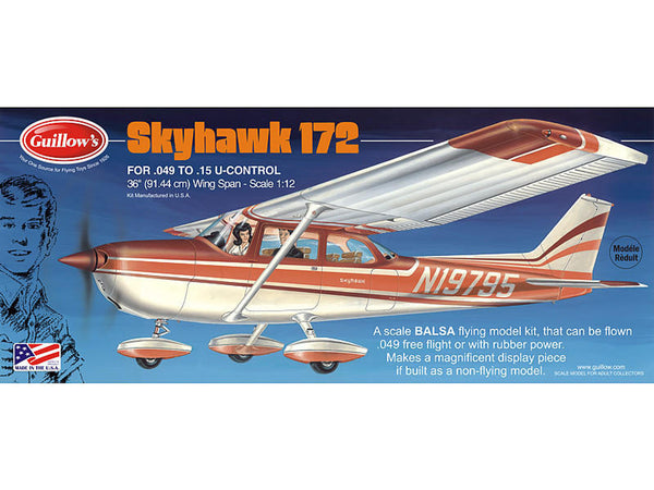 Guillow 1/12 Cessna Skyhawk 172 Balsa Model Kit