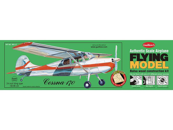 Guillow 1/18 Cessna 170 Balsa Model Kit