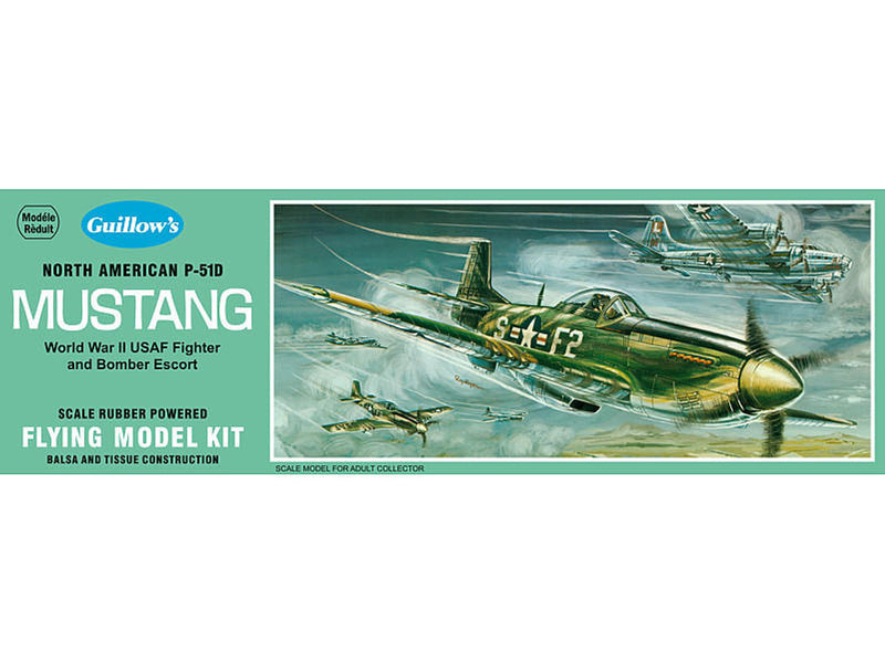 Guillow 1/25 North American P-51D Mustang Balsa Model Kit