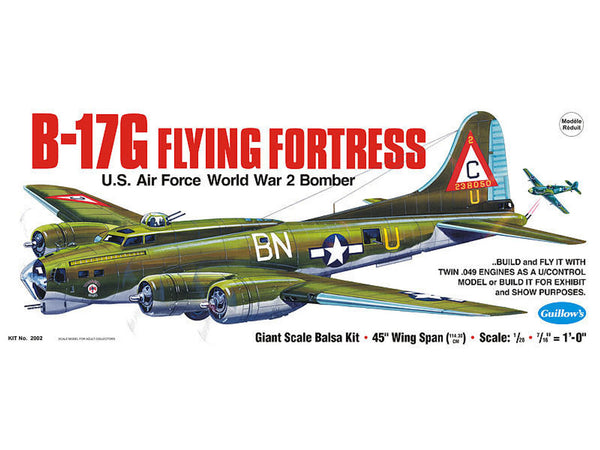 Guillow 1/28 Boeing B-17G Flying Fortress Balsa Model Kit