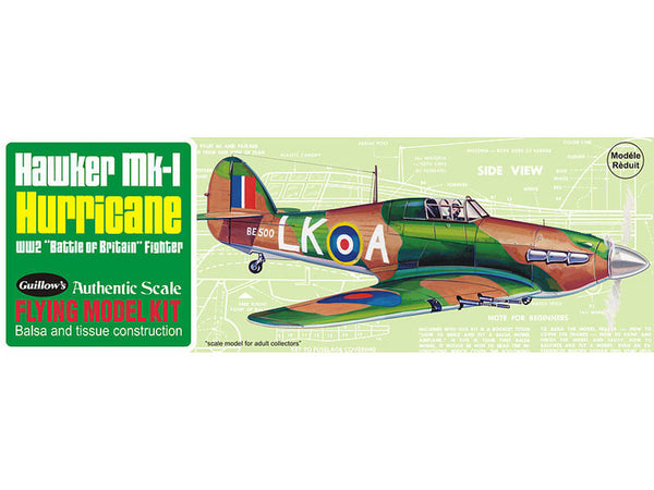 Guillow 1/32 Hawker Hurricane Balsa Model Kit