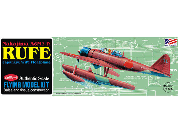 Guillow 1/32 Nakajima A6M2-N Rufe Balsa Model Kit