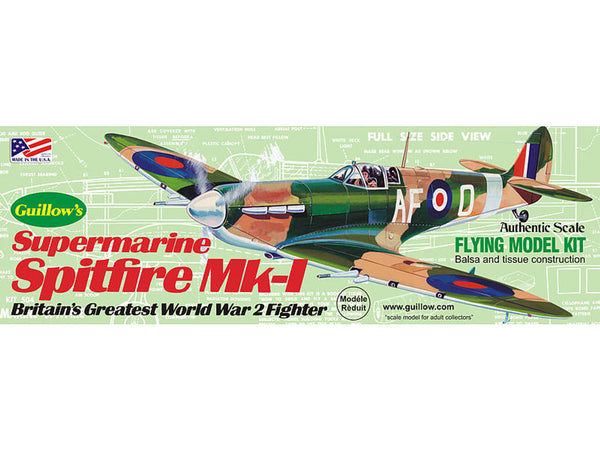 Guillow 1/32 Supermarine Spitfire Mk-I Balsa Model Kit