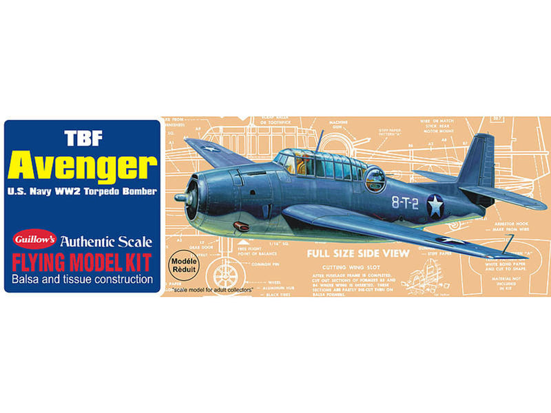 Guillow 1/38 Grumman TBF Avenger Balsa Model Kit